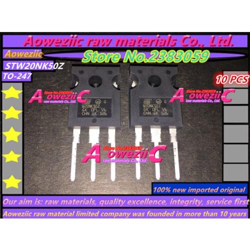 Aoweziic 2019+ 100% new imported original STW20NK50Z W20NK50Z TO-247 FET 20A 500V