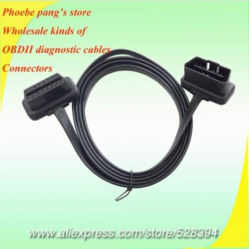Wholesale Car Diagnostic Cables High Quality 1.5M OBD2 Extension Cable 16 Pin 100pcs Mixed Order Acceptable