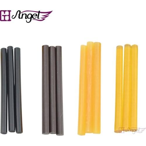 Free shipping 240pcs 0.7*10 cm Keratin Glue Sticks for hair extensions, Fusion Glue, mix brown,blonde,black, transparent blonde
