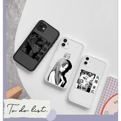 Junji Ito Terror Horror Anime Phone Case matte transparent For iphone 7 8 11 12 plus mini x xs xr pro max cover
