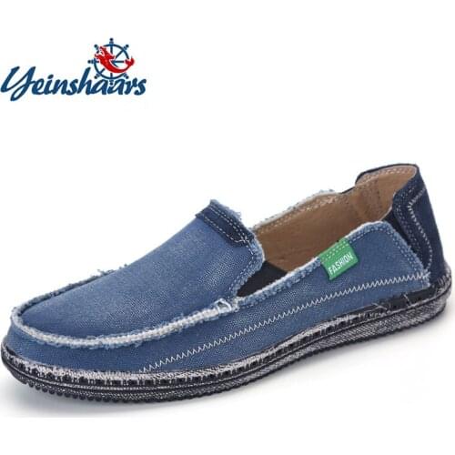 YEINSHAARS Men Casual Canvas Shoes Big Size Canvas Shoes Designer Trainers Driving Shoes Soft Breathable Man Footwear Lazy Shoes