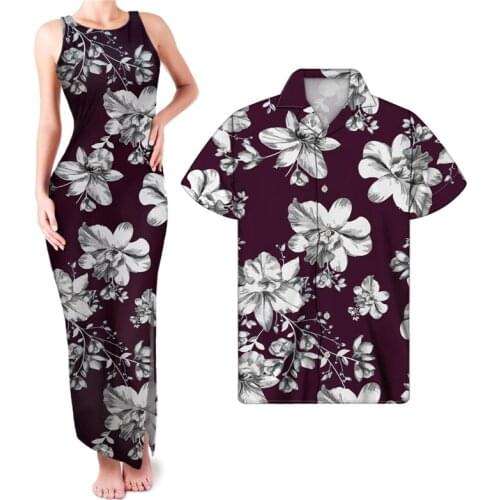 HYCOOL Elegant Casual Floral Long Dress Women Sleeveless Maxi Bodycon Wedding Guest Dresses Sexy Tank Dress 2021 Match Men Shirt