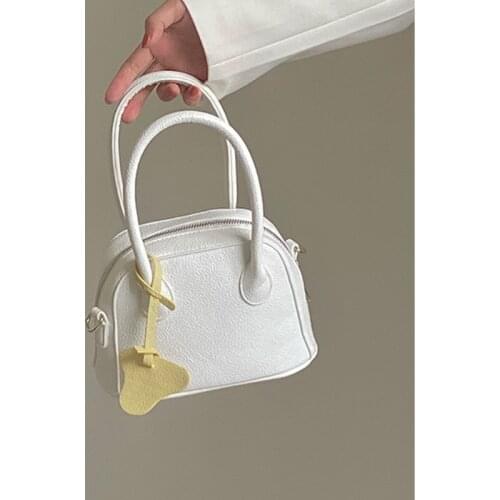 Elegant Lychee Pattern Women Top-handle Bags Solid Color PU Leather Female Shoulder Crossbody Bags Fashion Ladies Purse Handbags