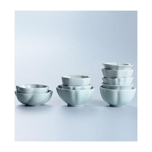 China Ru kiln Ceramic Tea Cup Kung Fu Pu'er Cups Master Single Small Mouth Porcelain Cup Bowl Free Shipping