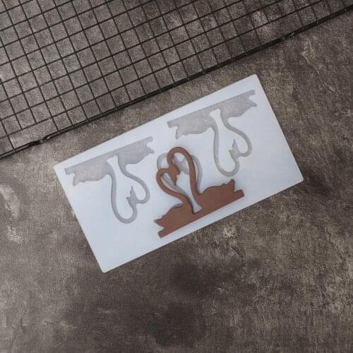 Swan Shape Silicone Chocolate Mold Wedding Cup Cake Decorating Transfer Sheet Mould Cake Top Decotation