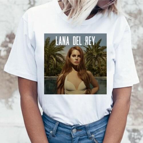 Lana del rey Printed T-shirt korean Female women Funny Cartoon Printed T-shirt Harajuku clothing Ullzang Top Tee clothes Tshirt