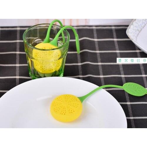 Hot sell 200pcs Cute Lemon Silicone Tea Leaf Herbal Infuser Maker Filters Infuser Strainer