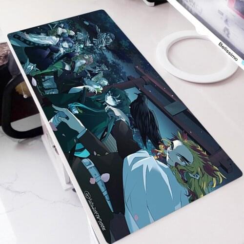 Mouse Gamer Custom Pad Carpet Mats Xxl Computer Accessories With Gaming Keyboard Extended Mat Anime Mouse Pads Kimetsu No Yaiba