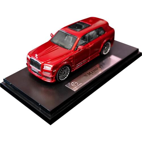 Time Model 1/64 Toy Car RosRyc Cullinan SUV Collection Red Model Car Supercar Vehicle with Case gift for Kid Children