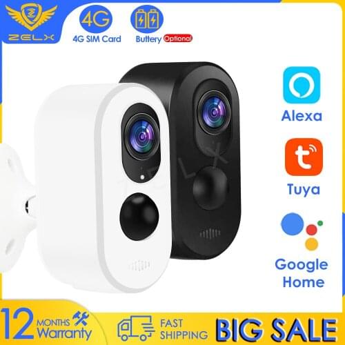 Tuya 4G SIM Card Video Outdoor Surveillance Security Camera 3MP HD Wireless Battery CCTV IP Camera Solar Panel Smart Google Home