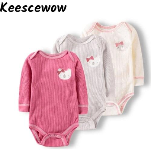 Keescewow New Style Pure Cotton Long Sleeve Baby Suit Hot Sale Fashion Infant Bodysuit (Three-Piece Suit)