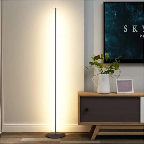 Minimalist Nordic LED Floor lamp Vertical Strip Floor Light Bedroom Art Decor Living Room Bedside Floor Lamp Light Fixture