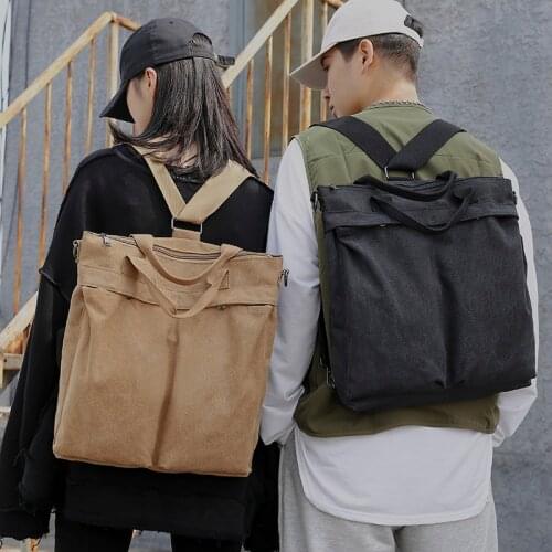 Multifunction Canvas Shoulder Bag Unisex Designer Shopper Hand Bags for Women 2020 Casual Large Capacity Travel Cross Body Bag
