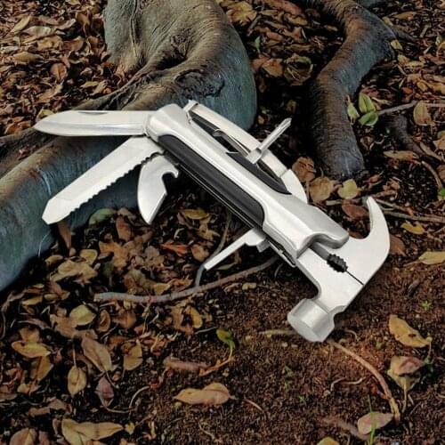 Stainless Steel Multifunctional Combination Hammer Outdoor Camping Tool Claw Hammer Cool Tools For Men