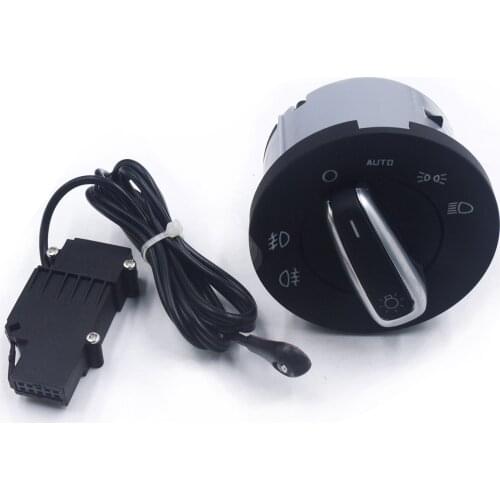 For Skoda Octavia II Combi 1Z5 1Z3 Chrome Auto Headlight Switch Replace module 1ZD941431 Add automatic 1Z094143k