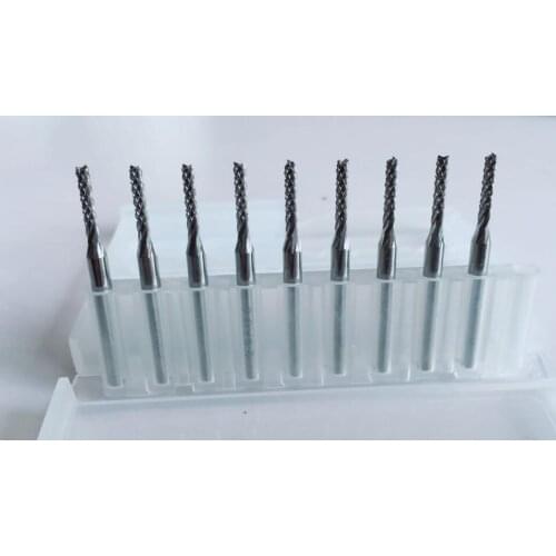 NEW 10PCS 2.2/2.4/2.5/2.55/3.0/3.175 mm Corn milling cutter tungsten steel tungsten carbide mini end mill engraving CNC