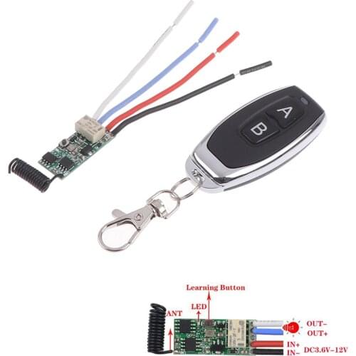 433Mhz RF Remote Relay Control Switch Scooter Wireless 1CH Receiver Transmitter New Arrival