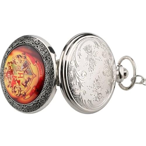 Silver Sweater Necklace watches Watches Clock Retro Watch Quidditch Quartz Pocket Watch Necklace Gift