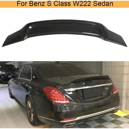 Car Rear Trunk Wing Spoiler for Mercedes Benz S Class W222 Sedan 2014 - 2019 Carbon Fiber Rear Wing Spoiler Boot Lid