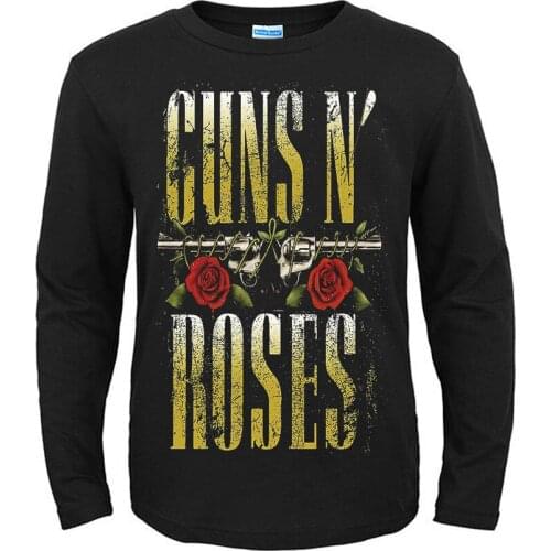 24 designs Guns N' Roses GNR Rock Band Vintage Brand men women long full sleeves shirt skull heavy Metal Punk skateboard tee