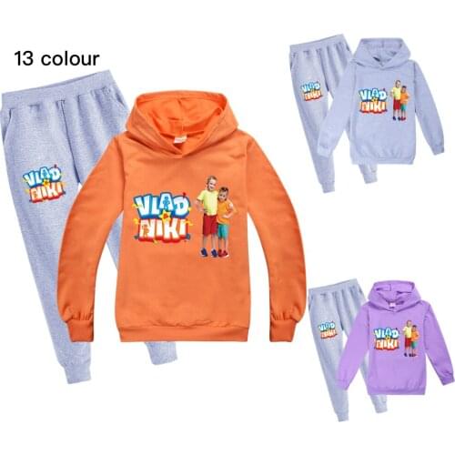 Vlad Niki Designer Clothes Boys Tshirt Cotton Girls Sweatershirt Casual Trousers Set Toddler Boy Clothes Kids Spring Hooded Tops