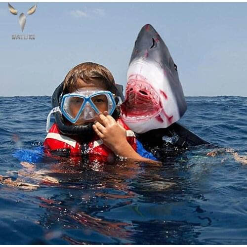 WAYLIKE Shark Full Head Mask Halloween Bloody Shark Head Latex Mask Party Costume Masquerade Shark Full Head Animal Cosplay