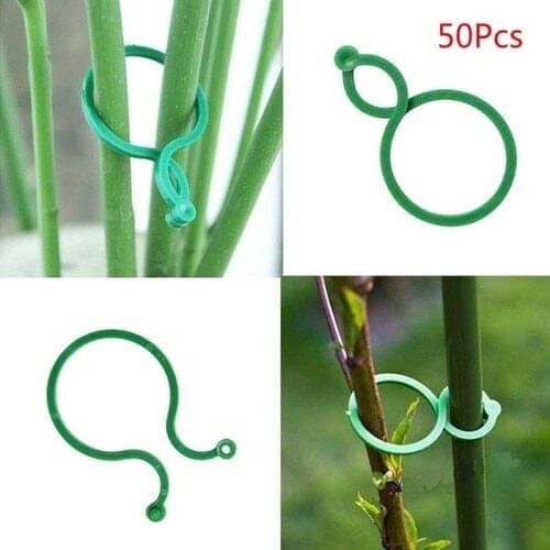 50Pcs Botany-stem Vine Strapping Clips Garden Plant Bundled Buckle Ring Tool Fasten Stand Holder Fixed Suppor