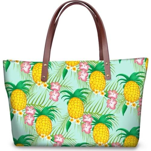 INJERSDESIGNS Fruit pineapple Printing Womens Handbags Girl Handbag Shoulder Bags For Women 2020 Fashion Ladies Tote Bags Bolsa