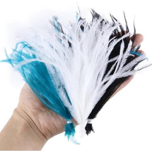 1 Bundle Ostrich Feathers Colorful Filament Strung Party Clothing Dress Jewelry Sewing Accessories Decoration Feather for Crafts