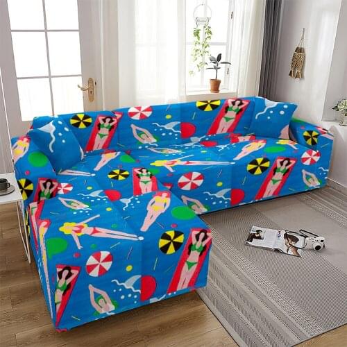 1Pcs Stretch Elastic Sofa Covers for Living Room Sofa Cover Sofa Towel Beach Play Fully-wrapped Anti-dust Slipcovers Couch Cover