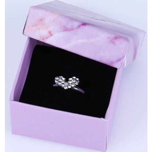 10 Pieces/Lot White Marbled Kraft Paper Box Favour Vintage Design Bulk Cotton Filled Jewelry Necklace Ring Pendant Case