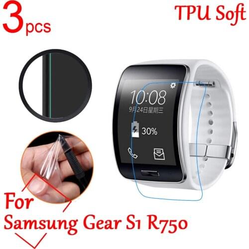 3pcs Ultra Clear TPU Soft LCD Full Screen Protector Film cover For Samsung galaxy Gear S/S2 S3 R750 Band Smart sports Watch Film