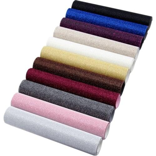 David accessories 20*33cm Fine Glitter Bump Texture Synthetic Leather DIY Bow Bag Crafts Faux Leather Fabric Material,1Yc8541