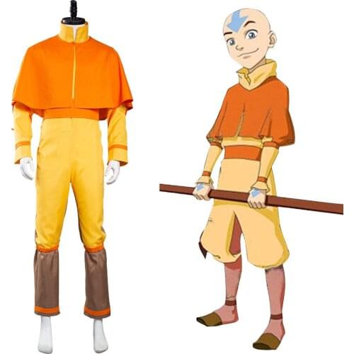 Anime Avatar The Last Airbender Avatar Aang Cosplay Costume autumn Jumpsuit Halloween Outfit Christmas gift for boy sportswear
