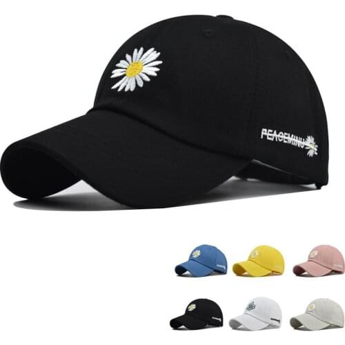 Daisy Baseball Cap Hat for Men Women Spring Summer Embroidery Outdoor Sports Snapback Hats Caps Dad Hats Gorras Para Hombre