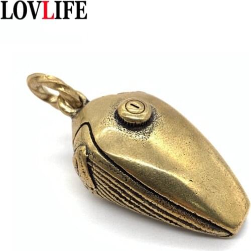 Brass Dragon Head Blessing Longevity Bell Keychain Lucky Feng Shui Pendant Jewelry Animal Bat Peach Figure Keyring Car Key Chain