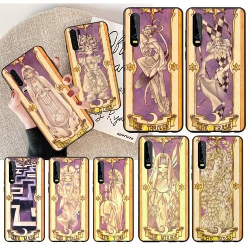 PENGHUWAN Alpha sakura cardcaptor with voice card Soft TPU Phone Cover for Huawei P30 P20 Mate 20 Pro Lite Smart Y9 prime 2019