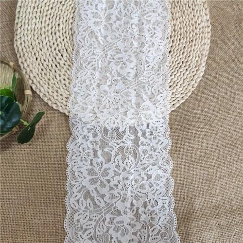 15CM wide stretch lace ribbon lace decorative African lace fabric white lace sewing E3097