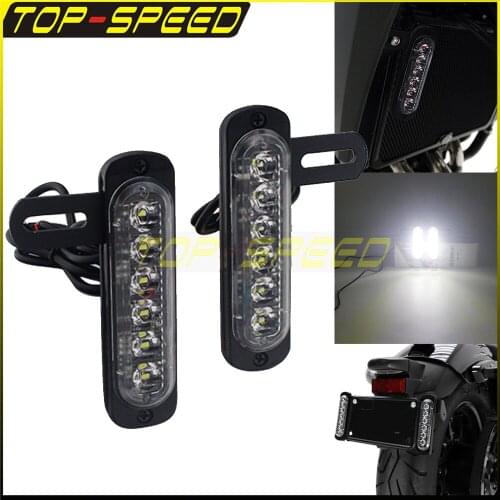 Motorcycle 12V White Flash Auxiliary LED Running Lights Rear Brake DRL Mounting Universal For Scooter UTV ATV Truck Cafe Racer