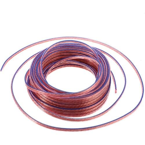 Loud Speaker Cable Audio Wire 99.99% High Purity Oxgen Free Copper Conductor Cord 2x0.75 Square Millimeter 20M