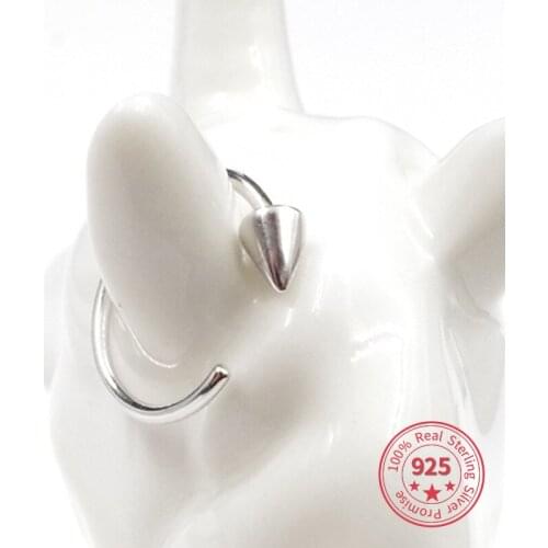 S925 Sterling Silver Cone Spike Horseshoe Circular Ring Nipple Hoops Nose Septum Eyebrow Piercing Body Jewelry