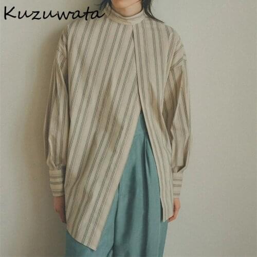Блузки в полоску Kuzuwata China At AliExpress