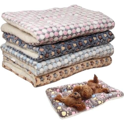 Hot Warm Soft Fleece Pet Mat Travel Cat Litter Dog Blanket Puppy Cushion Pet Pad Dog Bed Cheap 5 Size for Cat Small Dogs
