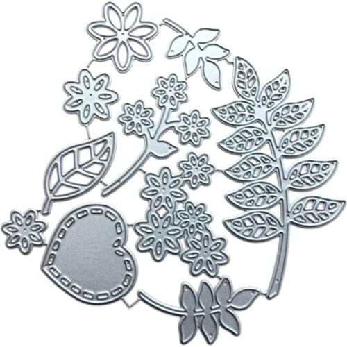 Flowers Plants Metal Cutting Dies Stencil Scrapbooking DIY Album Stamp Emboss R7RC