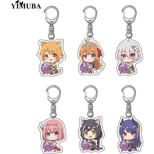Kawaii Game Anime Princess Connect Re:Dive Keychain Eustiana von Astraea Kusano Yui Cartoon Q Version Characters Acrylic Keyring