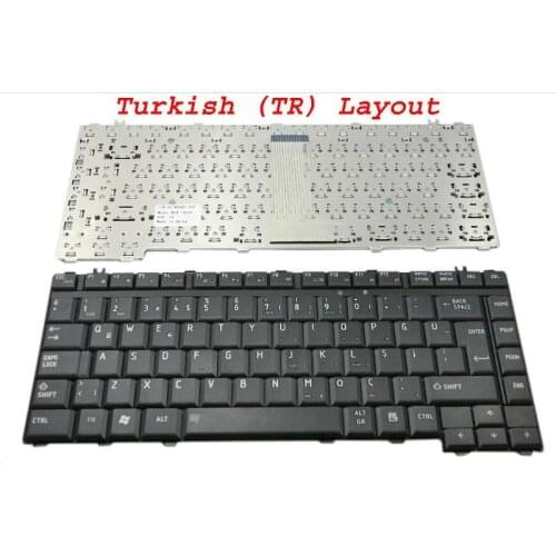 New Notebook Laptop keyboard for Toshiba Satellite L300 A200 A205 M200 M205 M333 Black (matt) Turkish Version - NSK-TA00T