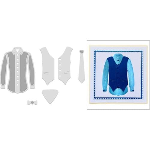 2021 New Clothes Metal Cutting Dies For Mould Cut Paper Making Suit Shirt Tie Album Greeting Card Scrapbooking DIY NO Stamp Sets