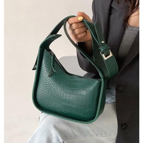 2021 New Trendy Korean Fashion Ladies Stone Grain Messenger Bag Net Red One-shoulder Underarm Bag High-quality Small Bag Female