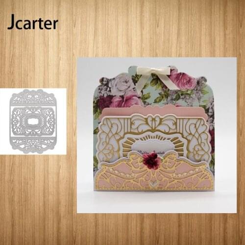 2021 New Postcard Pattern Hollow Metal Cutting Dies Shape Scrapbooking Craft Die Cut Stencil Card Make Mould Sheet Decoration