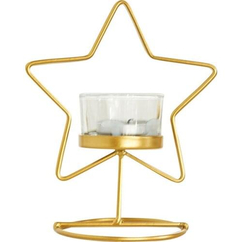 OLOEY Decorative Metal Candlesticks